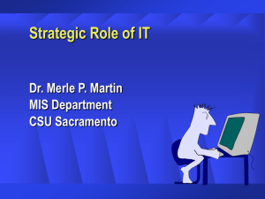 Strategic role