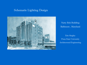 Schematic Lighting Design Natty Boh Building Baltimore , Maryland Eric Singley