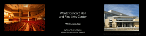 Wentz Concert Hall and Fine Arts Center Will Lesieutre Lighting / Electrical Option