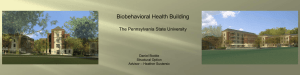 Biobehavioral Health Building The Pennsylvania State University Daniel Bodde Structural Option