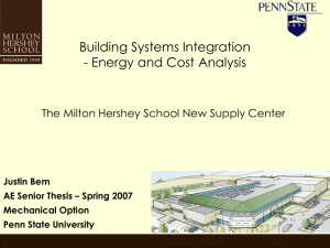 Building Systems Integration - Energy and Cost Analysis Justin Bem