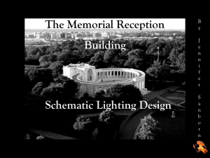 The Memorial Reception Building Schematic Lighting Design B