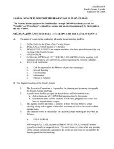 Attachment B Faculty Senate Agenda September 18, 2003