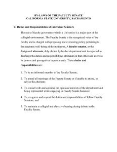 BY-LAWS OF THE FACULTY SENATE CALIFORNIA STATE UNIVERSITY, SACRAMENTO