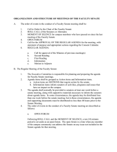 The Structure of Senate Meetings