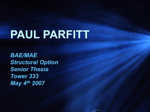 PAUL PARFITT BAE/MAE Structural Option Senior Thesis