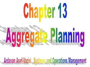 Aggregate Planning Introduction