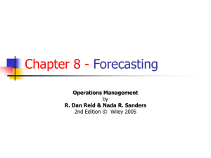 Chapter 8 - Demand Forecasting
