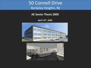 50 Connell Drive Berkeley Heights, NJ AE Senior Thesis 2009 April 14