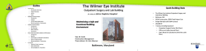 The Wilmer Eye Institute Outpatient Surgery and Lab Building Outline Quick Building Stats