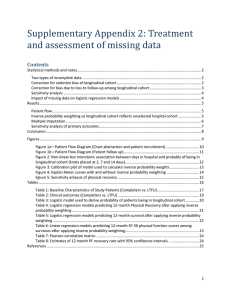 Supplementary Appendix 2: Treatment and assessment of missing data Contents