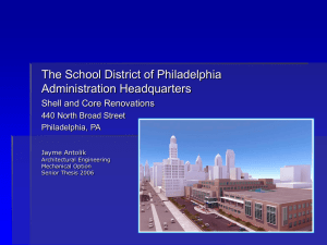 The School District of Philadelphia Administration Headquarters Shell and Core Renovations