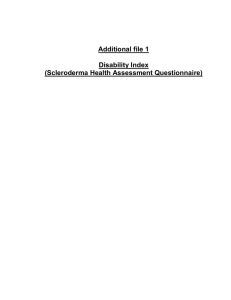 Additional file 1 Disability Index (Scleroderma Health Assessment Questionnaire)