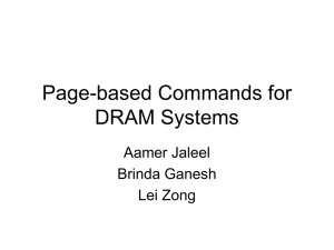 Page-based DRAM commands