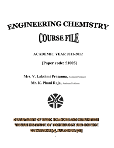 4. Engineering Chemistry Course File