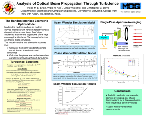 Analysis of Optical Beam Propagation through Turbulence