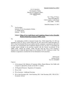 General Circular No. 2/2013 52/17/CAB-2011 Government of India Ministry of Corporate Affairs