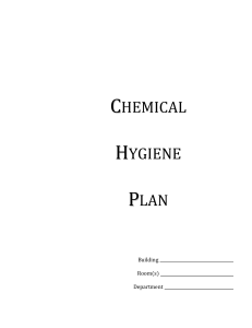 Chemical Hygiene Plan templates