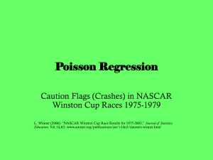 Poisson Regression - NASCAR Crash Data (1975-1979)