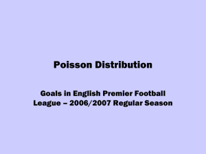 Poisson Distribution - English Premier League Soccer Scores 2006/7 Season