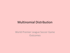 Multinomial Distribution - Soccer Game Outcomes for 5 European Premier Leagues