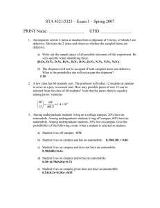 Exam 1 Solutions (1 Version)