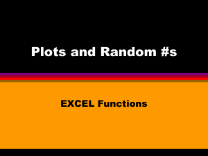 EXCEL Instructions for Plots and Generating Random Samples from Distributions (PPT)