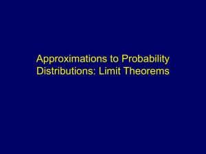 Approximations to Distributions: Limit Theorems (PPT)