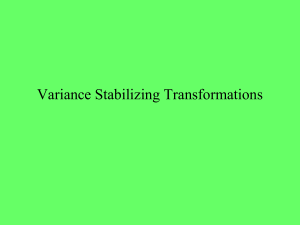 Variance Stabilizing Transformations (PPT)