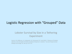Lobster Survival in Tether Experiment (PPT)