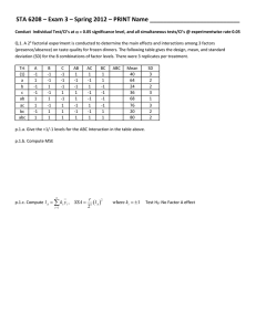 STA 6208 – Exam 3 – Spring 2012 – PRINT...