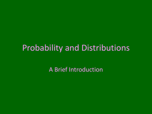 Brief Introduction to Probability Distributions