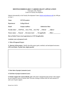 Distinguished Early Career Application Form
