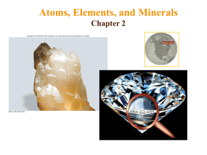 Atoms, Elements, and Minerals Chapter 2