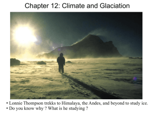 Chapter 12: Climate and Glaciation