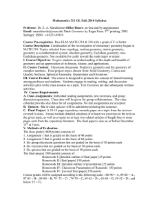 Mathematics 311 OL Fall, 2010 Syllabus Professor Email Course Pre-requisites: