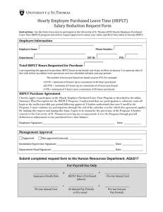 Hourly Employees Purchased Leave Time Salary Reduction Form