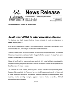 Southwest AHEC to offer parenting classes