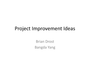 Project Improvement Slides