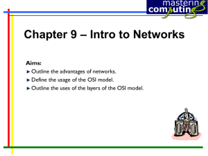 – Intro to Networks Chapter 9