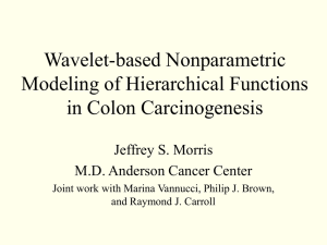 Wavelet-based Nonparametric Modeling of Hierarchical Functions in Colon Carcinogenesis Jeffrey S. Morris