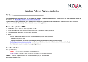 NCEA Vocational Pathways application form (DOC, 184KB)