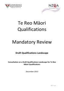 Reo Māori Landscape Consultation Document - December 2013-January 2014 (DOCX, 331KB)