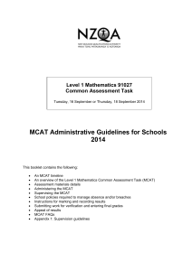 MCAT Administrative Guidelines for Schools (DOC, 491KB)
