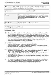 NZQA registered unit standard 26259 version 2  Page 1 of 4