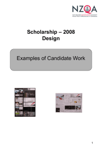 – 2008 Scholarship Design Examples of Candidate Work