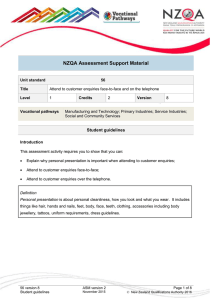 NZQA Assessment Support Material