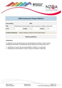NZQA Assessment Support Material