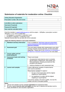 Checklist for submission of materials for online moderation (DOC, 524KB)