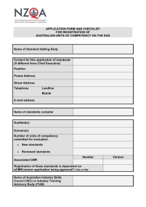 Registration of Australian Units of Competency (DOC, 208KB)